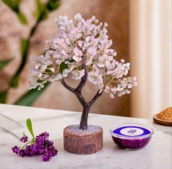 Avika Natural Rose Quartz Tree For Compassion in Relation (500 Dana)