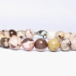 Avika Natural Brown Zebra Agate Beads Bracelet with Hook (Pack of 1Pc)