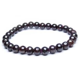 6mm Garnet Beads Bracelet