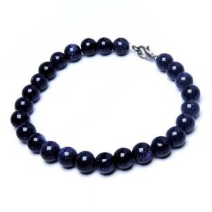 Avika Blue Gold Stone Beads Bracelet with Hook