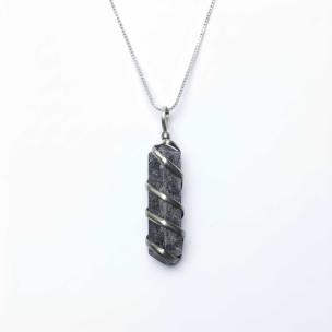 Avika Grey Aventurine Double Point Pendant