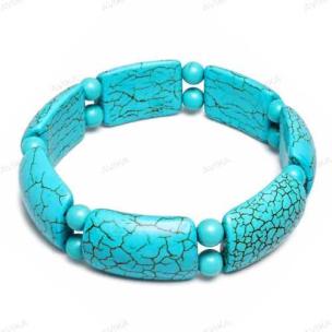 Blue Howlite Slab Bracelet
