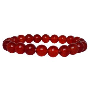 Avika Heat Processed Carnelian 8 mm Bead Bracelet (Pack of 1Pc)