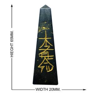 Avika Natural Energized Hematite Reiki Symbol Obelisk 65mm