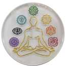 Avika Natural 7 Chakra Round Selenite Charging Plate 3