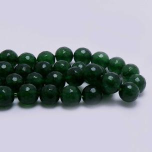 Avika Heat Processed Faceted Green Onyx Beads 8 mm