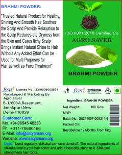 Agro Saver 100% Pure Brahmi Powder Organic