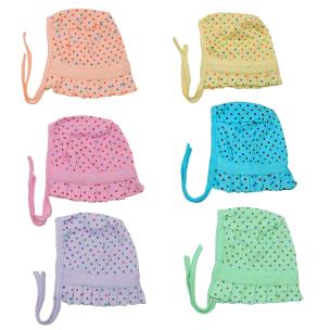 Life Begin Baby Just Dots Cap Small(0 to 3 months)(Pack of 3)Nappy (pack of 3)Mitten(pack of 3)
