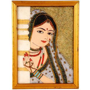 Avika Natural Crystals Mystic Rajasthani Bride Handicraft Painting