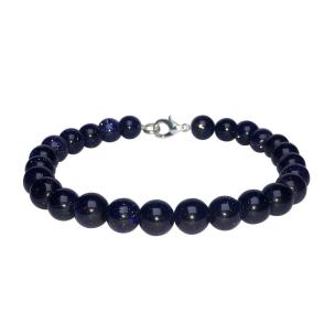 Avika Blue Gold Stone Beads Bracelet with Hook for Perfect Marketing Communication