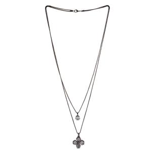 Avika Double Layer Stylish Oxidized Necklace