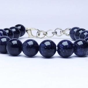 Avika Energized Blue Goldstone Beads Bracelet with Hook (Pack of 1Pc)