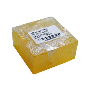 Avika Handmade Pure Herbal Glycerin Lemon Quartz Crystal Inclusion Square Lemon color Soap