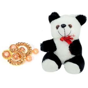 Avika Gold Plated Earring with beautiful Pink Pearl & Stone Party Wear Naughty Black & White Panda