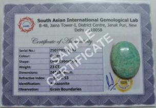 Avika Natural Amazonite Certified Loose Gemstone For Reiki Chakra Healing