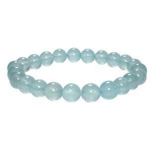Avika Natural Aquamarine Beads Bracelet (Pack of 1Pc)