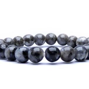Avika Natural Black Labradorite Beads Bracelet (Pack of 1Pc)