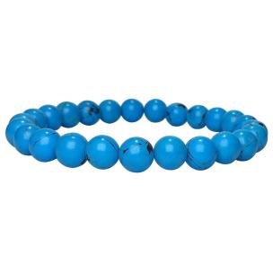 Avika Natural Blue Howlite Beads Bracelet (Pack of 1Pc)