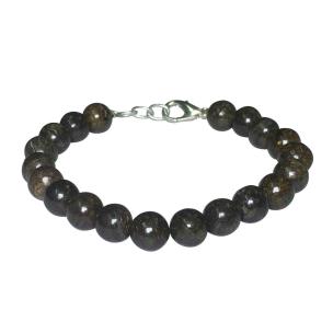 Avika Natural Bronzite Beads Bracelet with Hook (Pack of 1Pc)
