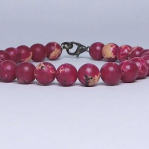 Avika Natural Emperor Red Beads Bracelet with Hook (Pack of 1Pc)