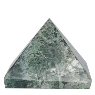 Avika Natural Energized Moss Agate Pyramid 35mm