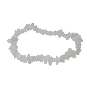Avika Natural Energized White Moon Stone Chip Bracelet (Pack of 1Pc)