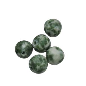 Avika Natural Energized Green Spot Jasper Beads 8 mm