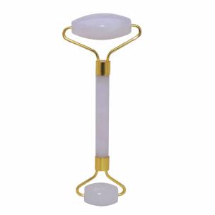 Avika Natural Energized Rose Quartz Facial Massage Roller with Glycerin Crystal soap