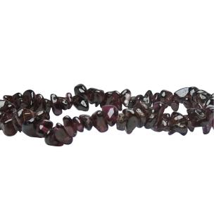 Garnet Gemstone Chips Bracelet