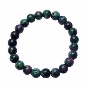 Avika Natural Ruby Zoisite 8 mm Beads Bracelet