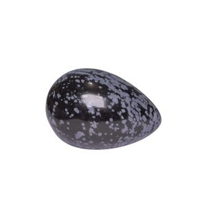 Avika Natural Snow flake Obsidian Egg(50 gms-100 gms)