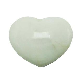 Avika Natural White Agate Gemstone Heart Puff