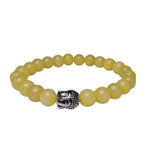 Avika Natural Yellow Celestite Buddha Bracelet (Pack of 1Pc)