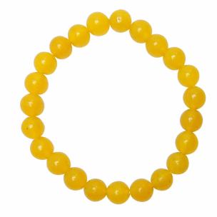 Avika Natural Yellow Onyx 8 mm Beads Bracelet Color: Yellow, For Unisex