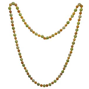 Avika Natural Yellow Quartz & Green Aventurine Necklace