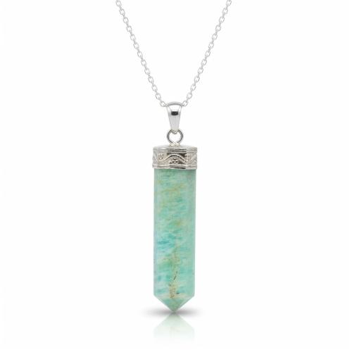 Avika Natural Energized Amazonite Point Pendant