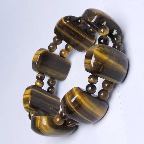 Avika Tiger Eye Oval Designer Bracelet with Beads (Pack of 1Pc)
