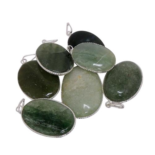 Avika Natural Green Aventurine Oval Cabochon Pendant Pack of 1 pc
