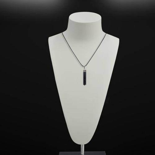 Avika Natural Energized Black Tourmaline Gemstone Crystal Point Pendant