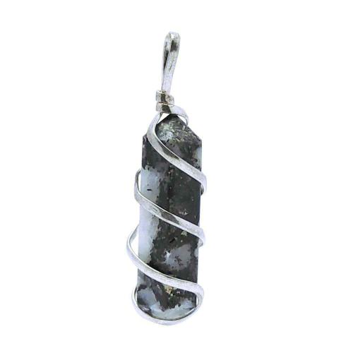 Avika Natural Rainbow Moonstone Spiral Pendant