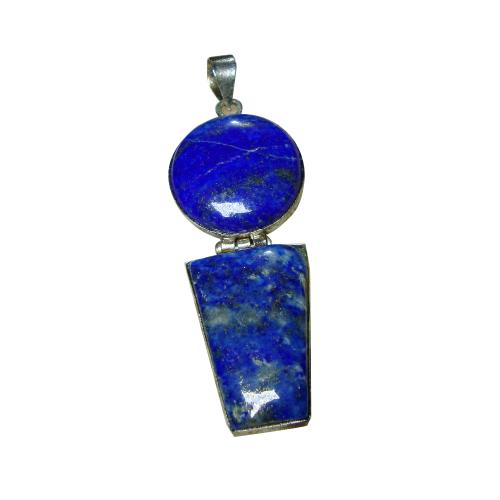 Avika Natural Lapis -Lazuli Double Pendant Art-2