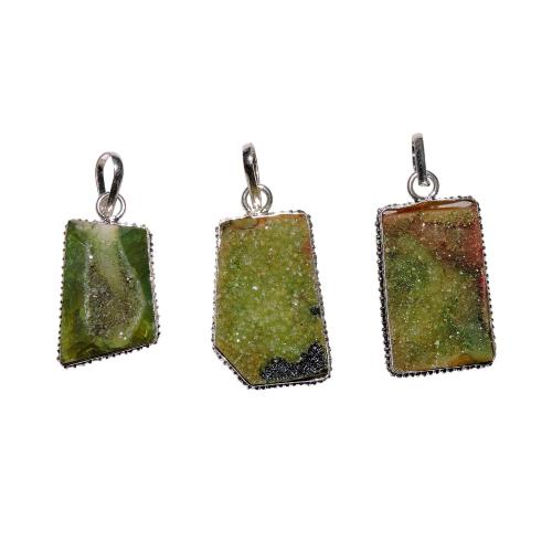 Avika Natural Druzy Stone Pendant Art 12