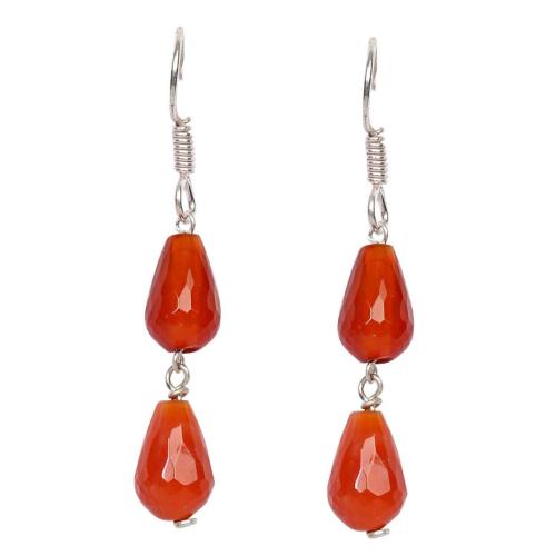 Avika Energized Carnelian Semi-Precious Earrings