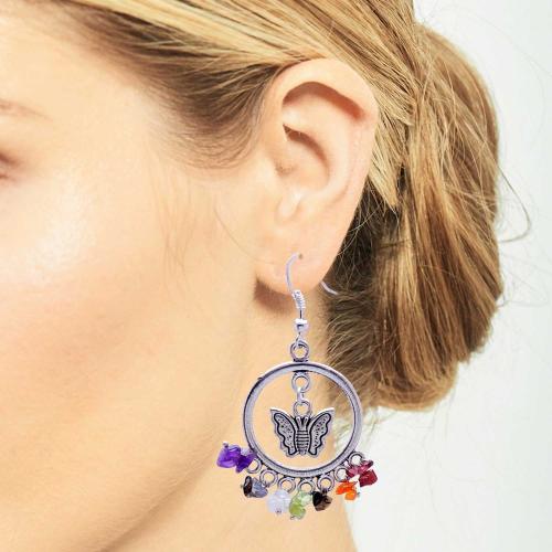 Avika Natural Stone Butterfly Designer Earing