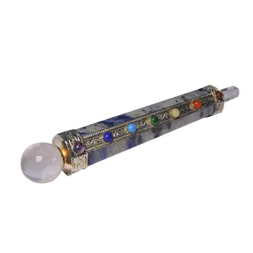 Avika Natural Seven Chakra Sodalite Master Stick