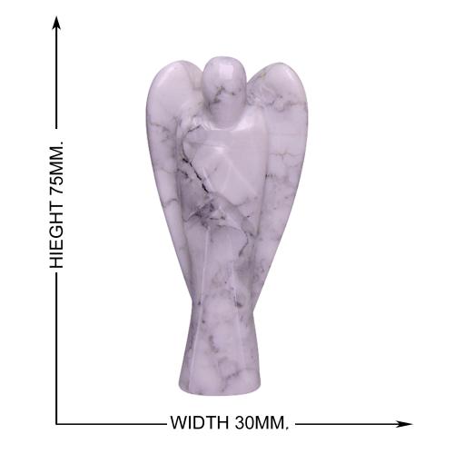 Avika Natural Energized White Howlite Angel 3