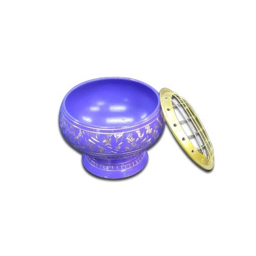Avika Brass Bowl Purple with Cover 3