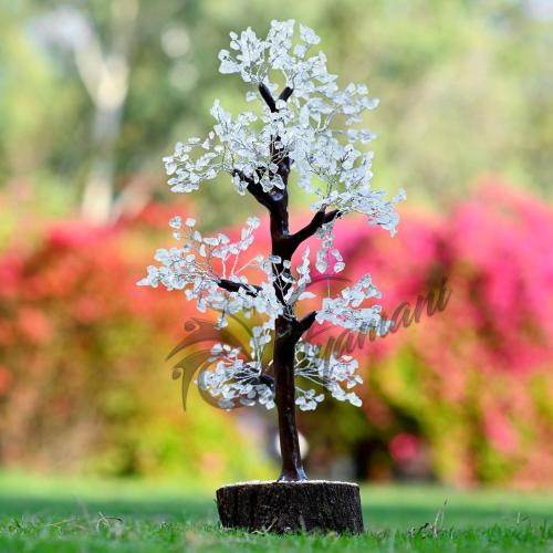 Avika Natural Clear Quartz M-Seal Silver Wire Tree (700 Dana)