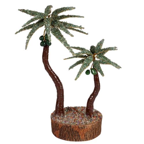 Avika Natural Moss Agate Double Coconut Tree