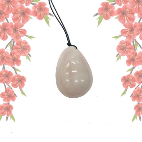 Avika Energized Rose Quartz 1.5” Egg with thread for massage